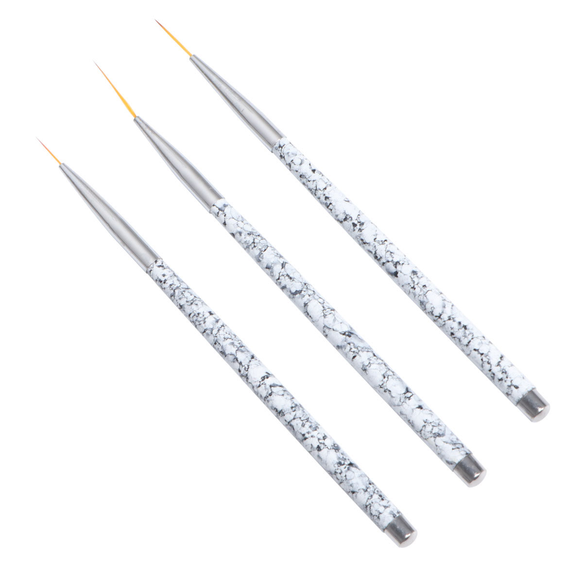 3Pcs Set Kuas Liner Nail Art d - Brush Bristle Set ulasan dan harga